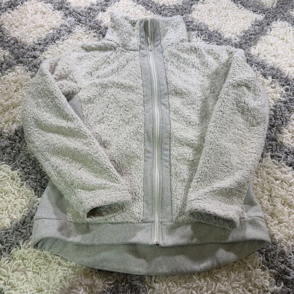 The North Face Jacket Womens small‎ Cream Furry Fleece Full Zip Up Size Small - Picture 1 of 7